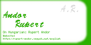 andor rupert business card